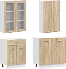 vidaXL Μονάδα κουζίνας LYON 8 pcs Sonoma Δρυς Επεξεργασμένο Ξύλο