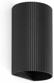 Φωτιστικό Τοίχου Sole Round Striped 40543 2xGU10 8x15,5cm Black Faro Barcelona