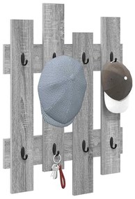 vidaXL Τοίχου Κρεμάστρα Γκρι sonoma 60 x 3 x 82 εκ. Επεξεργασμένο ξύλο