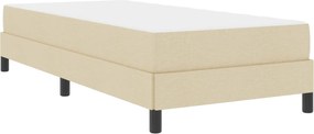 vidaXL Κρεβάτι με ελατήρια με στρώμα Κρεμ 100 x 200 cm ύφασμα