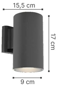 it-Lighting Candler E27 Up or Down Outdoor Light in Anthracite  Color (80203744)