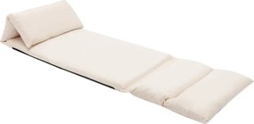 vidaXL Καρέκλα Δαπέδου Πτυσσόμενη Κρεμ από Μικροΐνες