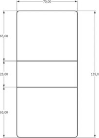 Stewehome Πτυσσόμενο τραπέζι κουζίνας με ράφι από MDF μοντέρνου σχεδιασμού (70 cm)