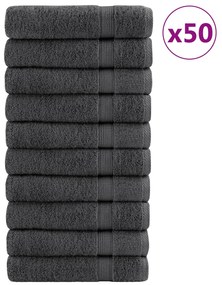 vidaXL Χειροπετσέτες Premium SOLUND 50 τεμ. Ανθρακί 50x100 εκ. 600 γρ./μ²