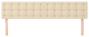 vidaXL Κεφαλάρια Κρεμ 160x5x78/88 εκ. Ύφασμα