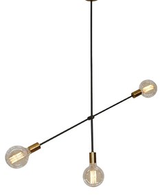 Φωτιστικό Οροφής Τρίφωτο Homelighting Cody 77-3536 Black