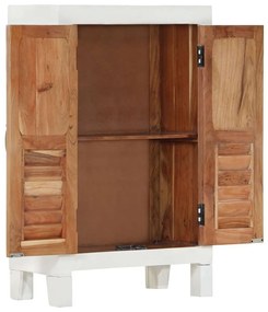 vidaXL Ντουλάπι Λευκό 55 x 30 x 90 εκ. από Μασίφ Ξύλο Ακακίας