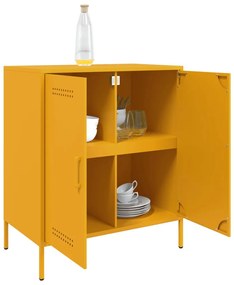 vidaXL Ντουλάπι Μουσταρδί 68x39x79 εκ. από Ατσάλι