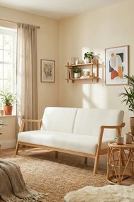 Stewehome Σετ 3 τεμαχίων μποέμικων πολυθρόνων με φυσικό ξύλο 183x79x79 cm