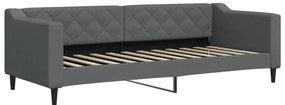vidaXL Καναπές Κρεβάτι Συρόμενος Σκούρο γκρι 80x200 εκ Ύφασμα Στρώματα