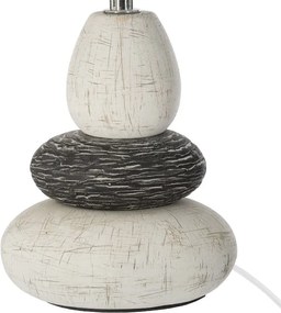 Επιτραπέζιο φωτιστικό Rockgem pakoworld Ε27 ivory-ανθρακί Φ18x33εκ