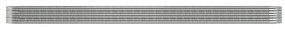 Ζαρντινιέρα Ασημί 440x80x36 εκ. Ατσάλι με Ηλεκτρ. Βαφή Πούδρας - Ασήμι