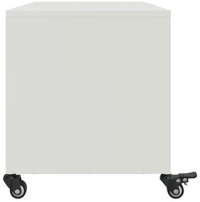 vidaXL Έπιπλο Τηλεόρασης Λευκό 68 x 39 x 43,5 εκ. Χάλυβας