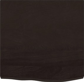 vidaXL Ράφι Τοίχου Σκούρο Καφέ 60x60x(2-4) εκ. Επεξ. Μασίφ Ξύλο Δρυός