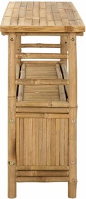 vidaXL Τραπέζι κονσόλας με ράφι Φυσικό 110 x 35 x 75 cm Μπαμπού
