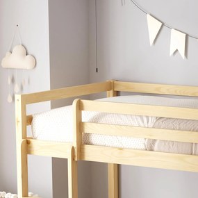 Κουκέτα Παιδική PLAYKID με Παρκάκι Ξύλο Πεύκου Φυσικό 190x90 εκ. 208x101.5x150 εκ.