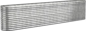 vidaXL Ζαρντινιέρα Ασημί 332x40x68 εκ. Γαλβανισμένος χάλυβας