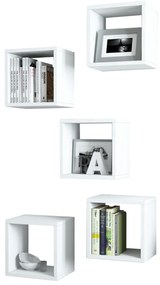 ΣΕΤ ΡΑΦΙΑ ΤΟΙΧΟΥ 5ΤΜΧ ΜΕΛΑΜΙΝΗΣ HM9519.03 ΛΕΥΚΟ 30x30x24Y εκ.