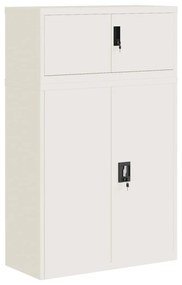 vidaXL Αρχειοθήκη Λευκή 90 x 40 x 145 εκ. από Ατσάλι