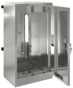 vidaXL γραμματοκιβώτιο Μαύρο 30 x 23 x 55 εκ. Γαλβανισμένος χάλυβας