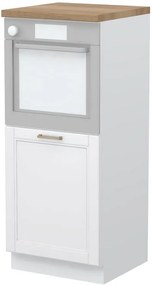 Επιδαπέδιο ντουλάπι φούρνου ψηλό Tahoma K14-60-1KR-Λευκό - Λευκό ματ