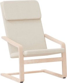 vidaXL Πολυθρόνα Relax Κρεμ Υφασμάτινη