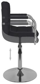 vidaXL Καρέκλα Τραπεζαρίας Μαύρη Υφασμάτινη