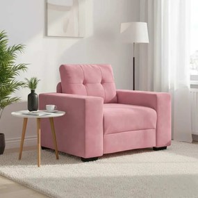 vidaXL Πολυθρόνα-Καναπέ Ροζ Βελούδινη 100x78x80 εκ.