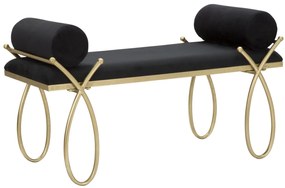Ταμπουρέ Μαύρο/Χρυσό RIBBON 49x112.5x53