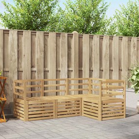 vidaXL Σετ Καναπέ 4 pcs Λευκό 185,5 x 126,5 x 73 εκ