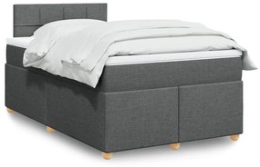 ΚΡΕΒΑΤΙ BOXSPRING ΜΕ ΣΤΡΩΜΑ ΣΚΟΥΡΟ ΓΚΡΙ 120X190 ΕΚ ΥΦΑΣΜΑΤΙΝΟ 3286620