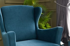 Wing Chair Lola Berjer - Turquoise Turquoise