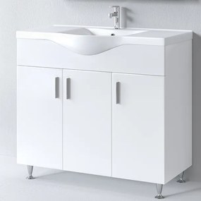 Martin Siena 100 White Gloss - Βάση Επίπλου Με Νιπτήρα (100x46)
