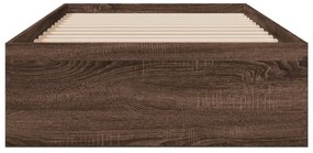 vidaXL Πλαίσιο Κρεβατιού με συρτάρια Καφέ δρυς 90x190 εκ. Επεξ. Ξύλο