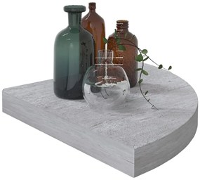 vidaXL Ράφια Τοίχου Γωνιακά 4 τεμ. Γκρι Σκυροδέματος 35x35x3,8 εκ MDF