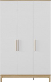 Ντουλάπα Ξύλο / Λευκό Δρυς DEITUS 136x52.3x219.8