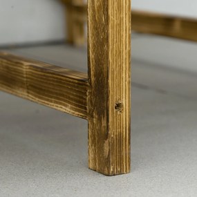 Outsunny Σκάλα φύτευσης, σκάλα λουλουδιών, ράφι λουλουδιών, ράφι φύτευσης, βάση λουλουδιών, 3 επίπεδα, ξύλο ελάτης, 100 x 80 x 78cm