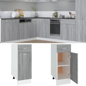 vidaXL Έπιπλο Με Συρτάρι Lyon Γκρι Sonoma 30x46x81,5εκ.