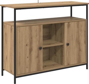 vidaXL Πλαϊνό γραφείο Artisan Oak 100 x 35 x 80 εκ. Επεξεργασμένο ξύλο