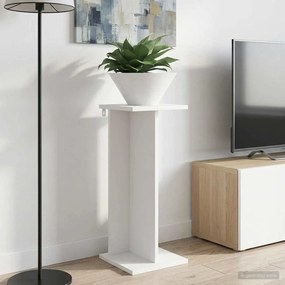 vidaXL Βάση φυτών 2 τεμ. Λευκό 25 x 25,5 x 60,5 εκ. Επεξεργασμένο Ξύλο