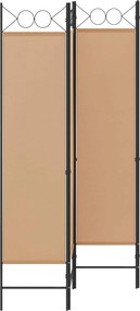 vidaXL 4-Πίνακας Διαχωριστικός Μπεζ 160 x 180 cm Ύφασμα