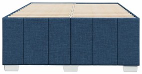 vidaXL Πλαίσιο κρεβατιού χωρίς στρώμα μπλε 120x200cm ύφασμα