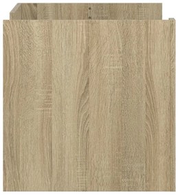 Τραπεζάκι Σαλονιού Sonoma Δρυς 80x50x50 εκ. Επεξεργασμένο Ξύλο - Καφέ