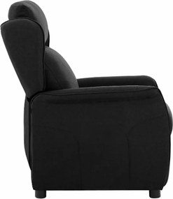 vidaXL Ανακλινόμενη πολυθρόνα Μαύρο 66.5 x 94 x 101.5 εκ Πολυεστέρας