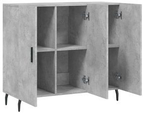 vidaXL Ντουλάπι Γκρι Σκυροδέματος 90x34x80 εκ. Επεξεργασμένο Ξύλο