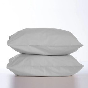 Μαξιλαροθήκες Basic (Σετ 2τμχ) Silver Grey Nef-Nef 52X72 100% Βαμβάκι