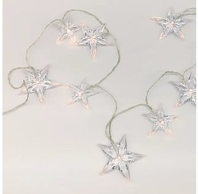 Λαμπάκια Σειρά Big Medium Stars 10 LED Μπαταρίας 3xAA Διάφανο Καλώδιο X061011242 ACA-X061011242-Διάφανο X061011242