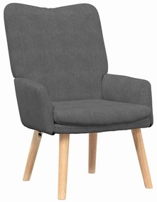 vidaXL Χαλαρωτική Πολυθρόνα Σκούρο γκρι 63 x 67 x 94 εκ. ύφασμα