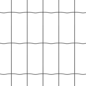 vidaXL Φράχτης Εuro Γκρι 0.8 x 10 m Σίδηρος με επικάλυψη PVC