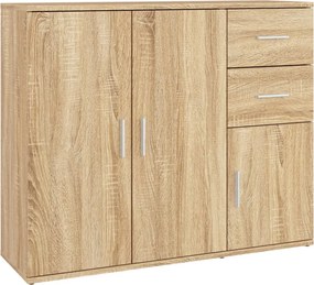 vidaXL Μπουφές Sonoma Δρυς 91 x 29,5 x 75 εκ. από Τεχνητό Ξύλο